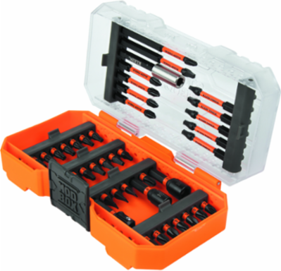 ProFlex Impact Driver Bit Set, 40-Piece with S2 Tool Steel, 3-Inch Bit Holder