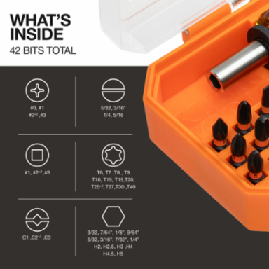ProFlex Impact Screwdriver Bit Set, 44-Piece
