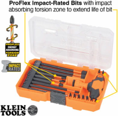 ProFlex Impact-Rated Interchangeable Ratcheting T-Handle Set, 23-Piece