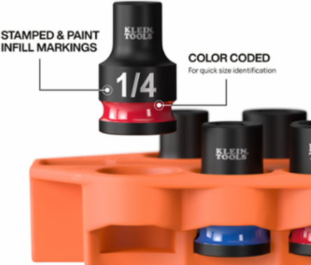 Grab-And-Go Impact Socket Set, SAE, 10-Piece