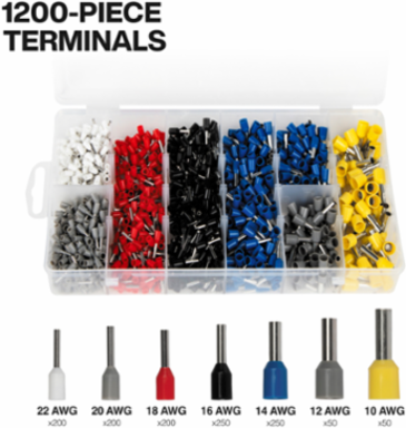 Ratcheting Ferrule Square Crimper Set