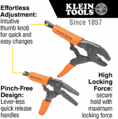 Locking Pliers Set, Curved Jaw 10-Inch, Long Nose 6-Inch, 2-Piece