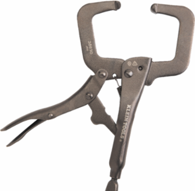 Locking Pliers Set, C-Clamp, Long Nose, Curved Jaw, 3-Piece