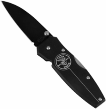 Black Lightweight Lockback Knife 2-1/4 Inch Drop Point Blade, AUS 8 Stainless Steel