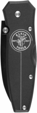 Lightweight Lockback Knife, 2-1/2 Inch Drop Point Blade, Black Anodized Aluminum Handle