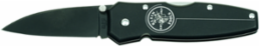 Lightweight Lockback Knife, 2-1/2 Inch Drop Point Blade, Black Anodized Aluminum Handle