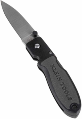Lightweight Lockback Knife, 2-3/8 Inch AUS8 Stainless Steel Blade, Black Nylon Handle