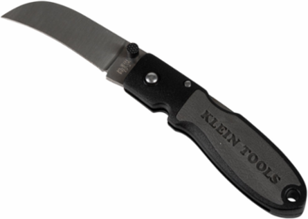 Lightweight Lockback Knife 2-1/2 Inch Sheepsfoot Blade, Black Nylon Handle