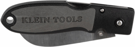 Lightweight Lockback Knife 2-1/2 Inch Sheepsfoot Blade, Black Nylon Handle