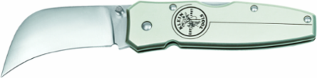 Lightweight Lockback Knife 2-5/8 Inch Hawkbill Blade, Anodized Aluminum Handle, 1.3 Ounce