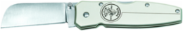 Lightweight Lockback Knife 2-1/2 Inch Coping Blade, Silver Anodized Aluminum Handle