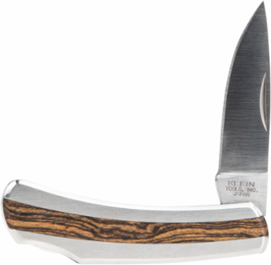 Stainless Steel Pocket Knife 2-1/4 Inch Drop Point Blade, Lockback, Lightweight