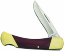 Sportsman Knife 2-5/8 Inch Stainless Steel Blade, Ebony Wood Handle, Lockback