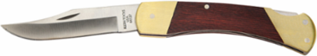 Sportsman Knife 3-3/8 Inch Drop Point Blade with Leather Snap Case and Ebony Wood Handle