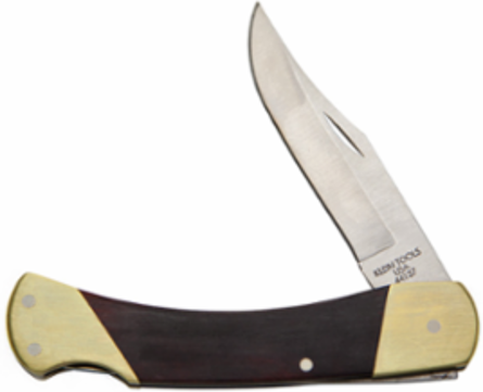 Sportsman Knife 3-3/8 Inch Drop Point Blade with Leather Snap Case and Ebony Wood Handle