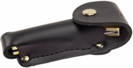 Sportsman Knife 3-3/8 Inch Drop Point Blade with Leather Snap Case and Ebony Wood Handle