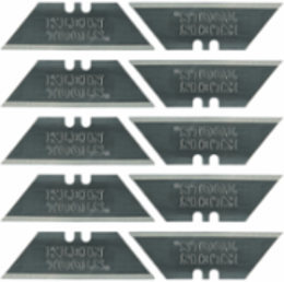 Utility Knife Blades 10-Pack, Triple-Ground Steel Blades, 2.4 Inch Length
