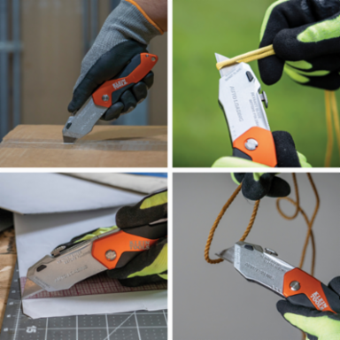 Auto-Loading Folding Utility Knife, 7.125 Inch Length, 440A Stainless Steel Blades