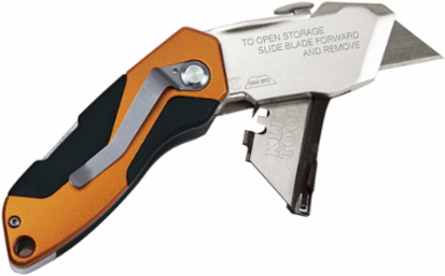 Auto-Loading Folding Utility Knife, 7.125 Inch Length, 440A Stainless Steel Blades