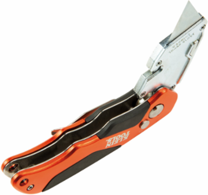 Folding Utility Knife 6.25 Inch Length, Aluminum Handle, Triple Ground Blades