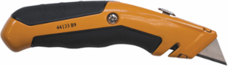 Klein-Kurve® Retractable Utility Knife, 6.5 Inch Closed, Rubber Handle, 440A Stainless Steel Blades