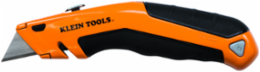 Klein-Kurve® Retractable Utility Knife, 6.5 Inch Closed, Rubber Handle, 440A Stainless Steel Blades