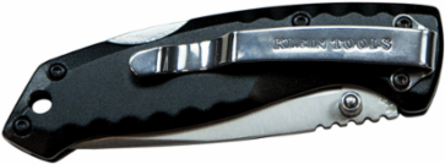 Compact Pocket Knife 2.875 Inch 440A Stainless Steel Blade, Black Aluminum Handle
