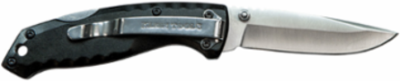 Compact Pocket Knife 2.875 Inch 440A Stainless Steel Blade, Black Aluminum Handle