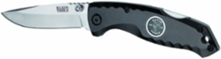 Compact Pocket Knife 2.875 Inch 440A Stainless Steel Blade, Black Aluminum Handle