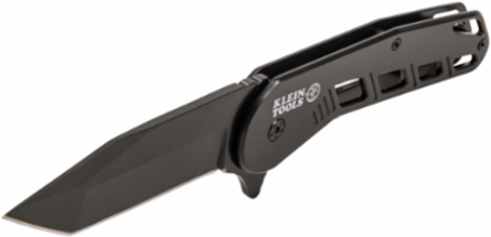 Bearing-Assisted Open Pocket Knife, 3.4 Inch Tanto Blade, Stainless Steel