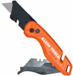 Folding Utility Knife 4.5 Inch with Blade Storage, Aluminum, 6 Blades