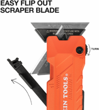 FLICKBLADE™ 2-in-1 Utility Knife/Scraper with Blade Storage