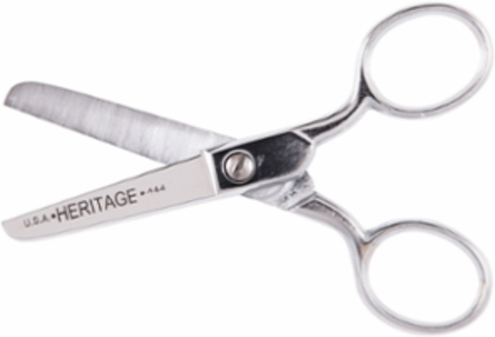 Safety Scissors 4 Inch - Carbon Steel, Blunt Tip, Made in USA