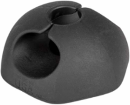 Self-Adhesive Cable Mounting Clips, 1 Slot, Black, 10-Pack