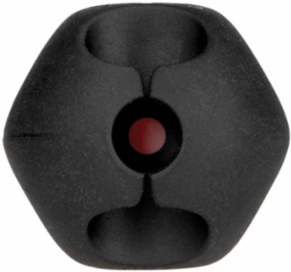 Self-Adhesive Cable Mounting Clips, 1 Slot, Black, 10-Pack