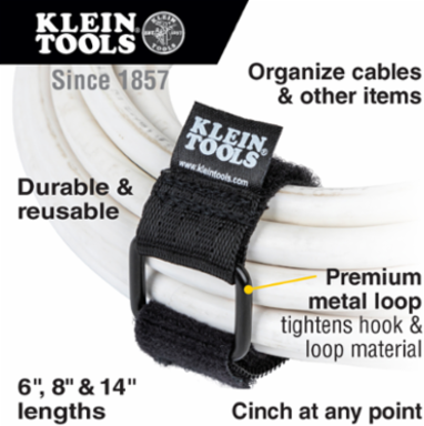 Multi-Pack Hook and Loop Cinch Straps, 6 Inch to 14 Inch, 40 lb Strength