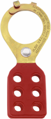 Lockout Hasps, 1-1/2 Inch, Tempered Steel, Six-Hole Locking Design