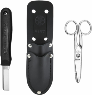 Cable Splicer's Kit, 11 Inch x 7-1/2 Inch, Includes Knife & Scissors with Stripping Notches