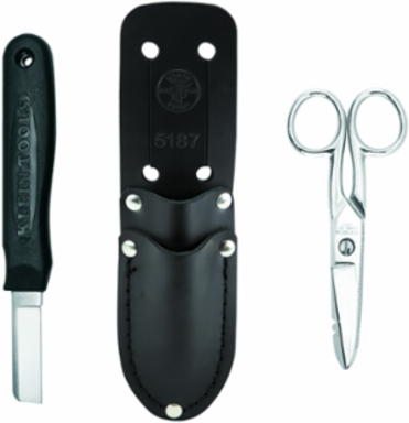 Cable Splicer's Kit, 11 Inch x 7-1/2 Inch, Includes Knife & Scissors with Stripping Notches
