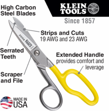 Cable Splicer Kit with 1-3/4 Inch Blade Knife & Snip, Includes Leather Holder