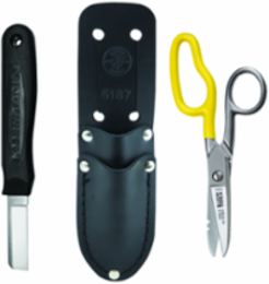 Cable Splicer Kit with 1-3/4 Inch Blade Knife & Snip, Includes Leather Holder