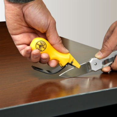 Knife and Scissors Sharpener, 0.100 lb, Compact Design with Tungsten Inserts