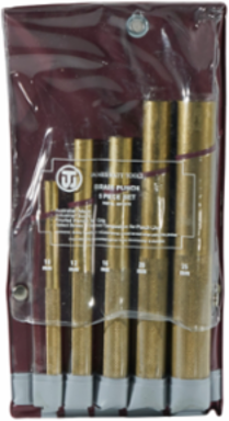 Brass Punch Set - 5 Pieces, 6 Inch Width, 8 Inch Depth, 4.38 lbs Weight