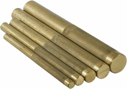 Brass Punch Set - 5 Pieces, 6 Inch Width, 8 Inch Depth, 4.38 lbs Weight