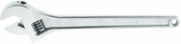 18 Inch Adjustable Wrench with 2.063 Inch Jaw Capacity, High-Polish Chrome Finish