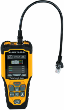 Cable Length Meter, Measures up to 3000 Feet, Includes Test Leads & Carrying Case