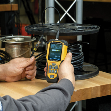 Cable Length Meter, Measures up to 3000 Feet, Includes Test Leads & Carrying Case