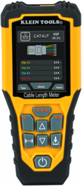 Cable Length Meter, Measures up to 3000 Feet, Includes Test Leads & Carrying Case