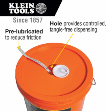 Conduit Measuring Pull Tape 1800 lb x 1300 Foot, Pre-Lubricated, 11 Inch Width
