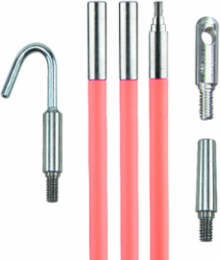 Lo-Flex Glow Rod 15 Foot, 1/4 Inch Diameter, Fiberglass with Adapter and Glow Feature
